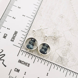 TN Royal Blue Kyanite Orbit Earrings (SS)