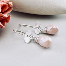 Load image into Gallery viewer, TN Rose Quartz Ladybug Drop Earrings (SS)