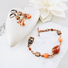 Load image into Gallery viewer, TN Agate &amp; Calcite Copper Bracelet (Toggle Clasp)