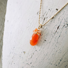 Load image into Gallery viewer, TN Carnelian Agate Nested Pendant (Gold-filled)