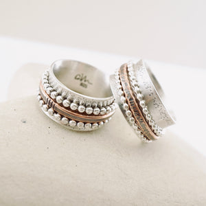 OK - Spinner Meditation Bead Ring SS+CU