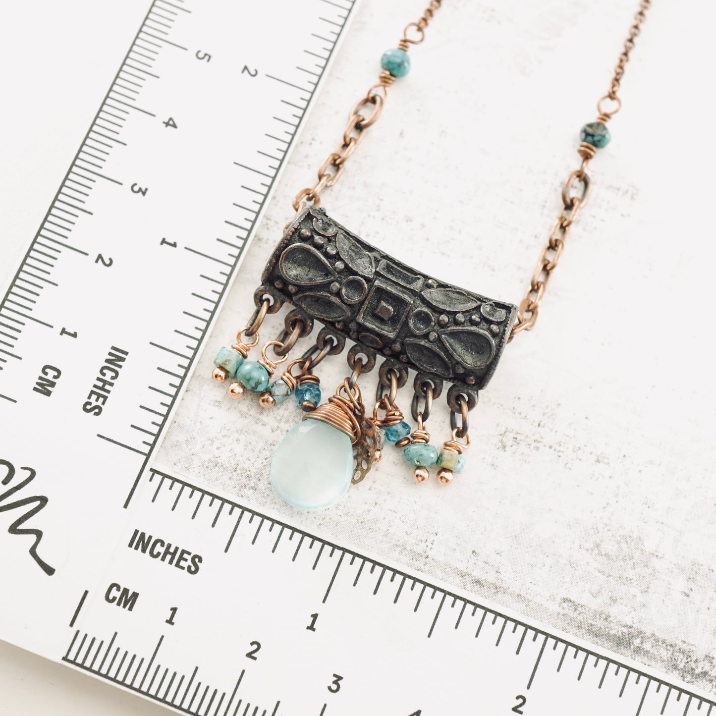 Copper Chalcedony Pendant