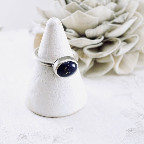 AM - Lapis Stacking Ring (SS) (Size: 6)