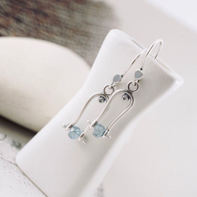Petite Swings - Blue Topaz Petite Earrings (Sterling Silver)