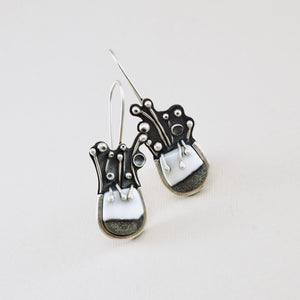 BG - Blue Opal Flower Pot Earrings (SS)