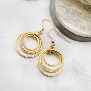 TN Multiple Round Hoop Earrings (Gold-filled)