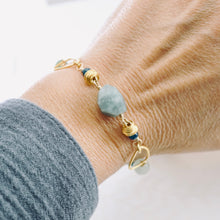 Load image into Gallery viewer, TN Amazonite &amp; Gold Bracelet (Gold Vermeil)