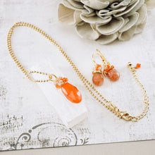 Load image into Gallery viewer, TN Carnelian Agate Nested Pendant (Gold-filled)