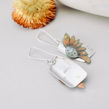 Load image into Gallery viewer, RH - Wildflower Tapered Square Earrings (Pumpkin &amp; Sage)