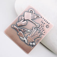 Load image into Gallery viewer, Inspirational Tile – “Choose Joy” (Walnut Stand included)