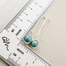 Load image into Gallery viewer, TN Natural Turquoise Globe Earrings (Sterling)