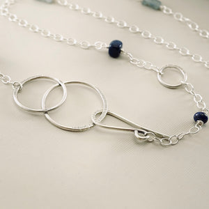 TN Lapis & Blue Kyanite Optical Holder / Necklace (SS)