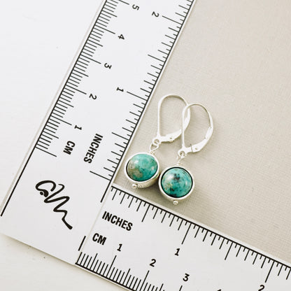 Chrysocolla Orbit Drop Earrings