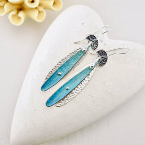 RH - Dragonfly Single Drop Earrings (Aqua Blue)