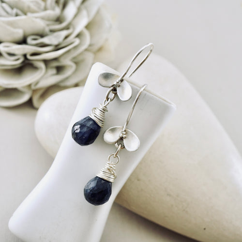 TN Sapphire Ladybug Drop Earrings (SS)