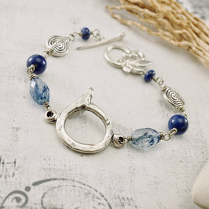 TN Blue Gardens Link Bracelet (Base Metal)