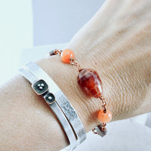 Load image into Gallery viewer, TN Agate &amp; Calcite Copper Bracelet (Toggle Clasp)