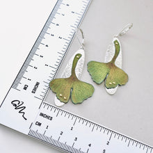 Load image into Gallery viewer, RH - Gingko Oval Drop Earrings (Olive &amp; Umber)