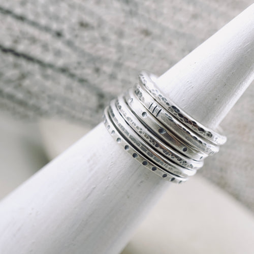 Stackable - Textured 2mm Ring (Sterling)