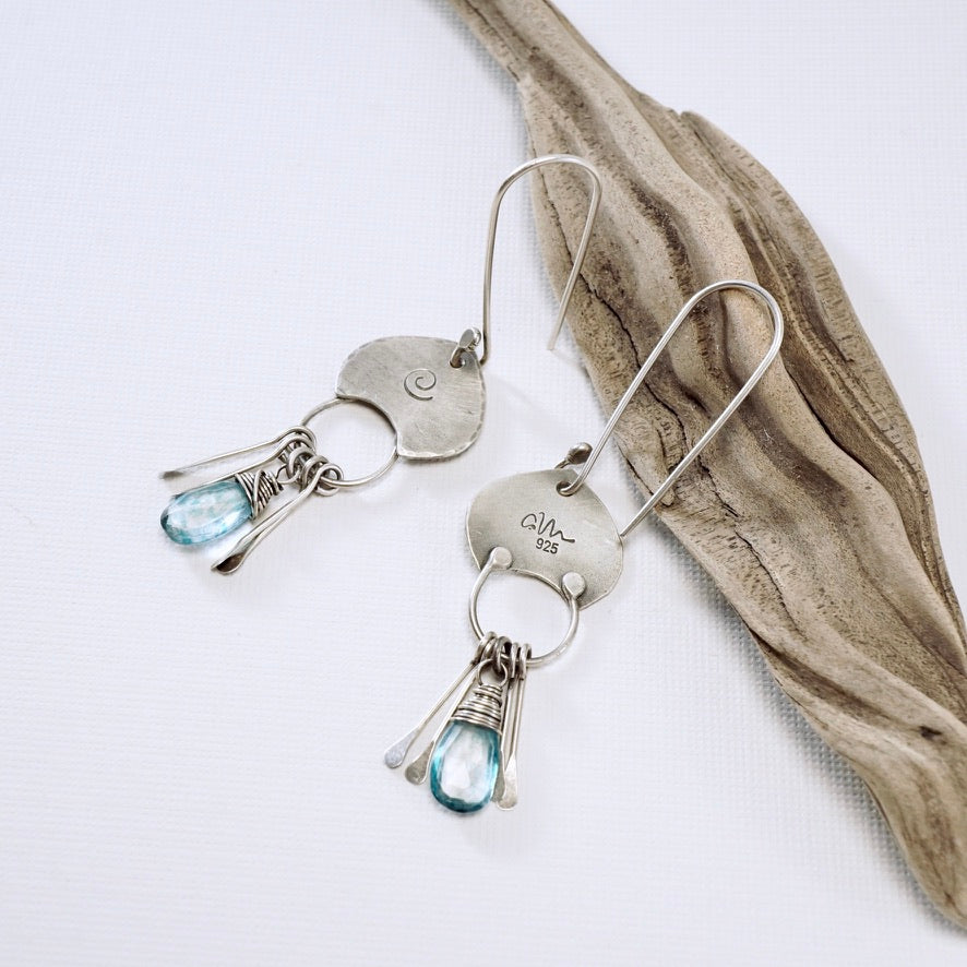 Moss Kyanite Happy Pod Earrings