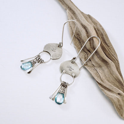 Moss Kyanite Happy Pod Earrings