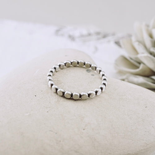 LS – Beaded Stacking Ring (SS) (Sizes: 6, 7.5, 8.5)