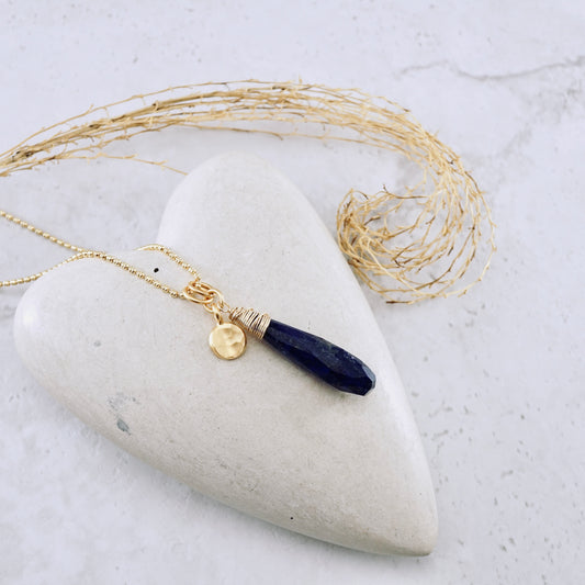 Lapis Drop Pendant