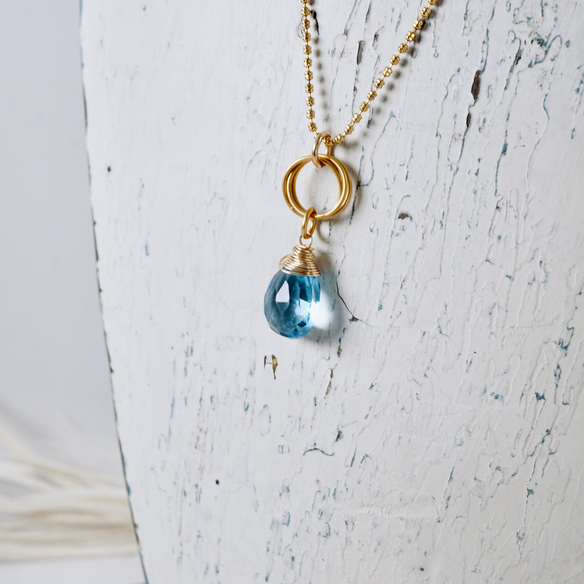 Swiss Blue Topaz Bauble Pendant