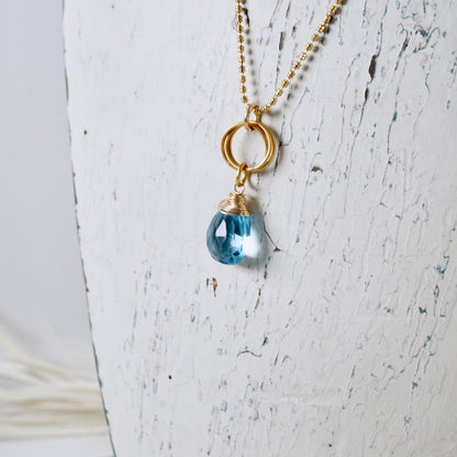 Swiss Blue Topaz Bauble Pendant