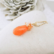 Load image into Gallery viewer, TN Carnelian Agate Nested Pendant (Gold-filled)