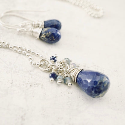 Lapis Drop Earrings - French Ear wire
