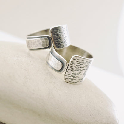 Textured Open Band Ring (Size 8)