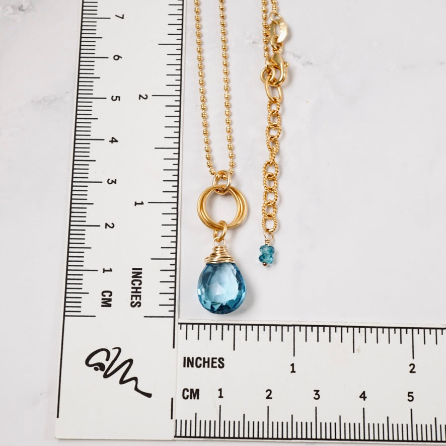 Swiss Blue Topaz Bauble Pendant