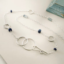 Load image into Gallery viewer, TN Lapis &amp; Blue Kyanite Optical Holder / Necklace (SS)