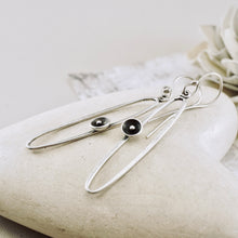 Load image into Gallery viewer, AM – Pod &amp; Dot Elongated Loop Earrings (SS)