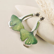 Load image into Gallery viewer, RH - Verdant Gingko Earrings (SS posts) CUSTOM ORDER