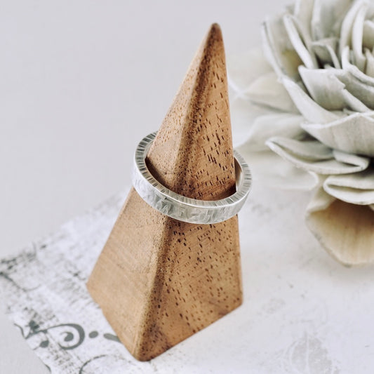 Box Weave Silver Band (Size: 7.5)