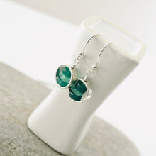 Load image into Gallery viewer, TN Green Chalcedony Orbit Earrings (SS)