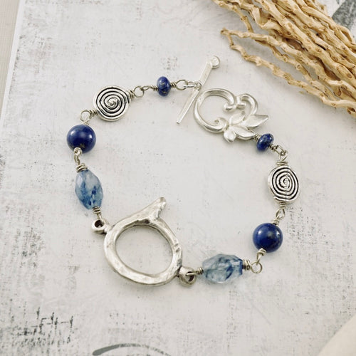 TN Blue Gardens Link Bracelet (Base Metal)