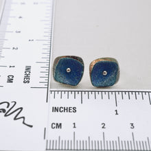 Load image into Gallery viewer, RH - Retro Double Square Stud Earrings (Denim Blue)