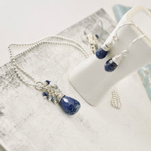Load image into Gallery viewer, TN Lapis Drop Earrings - French Ear wire (Sterling Silver)