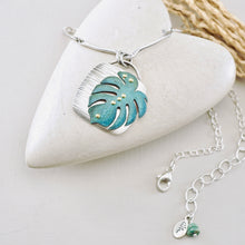 Load image into Gallery viewer, RH - Aqua Monstera Pendant (SS)