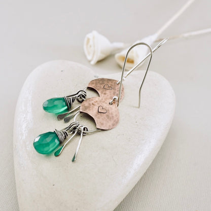 Green Onyx Happy Pod Earrings