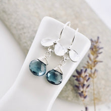 Load image into Gallery viewer, TN Ladybug Blue Topaz Earrings (SS)