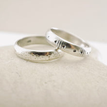 Load image into Gallery viewer, Stackable - Half Round Textured Ring (Sterling)