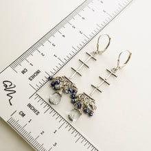 Load image into Gallery viewer, TN Raindrop Trellis Earrings (Blue)