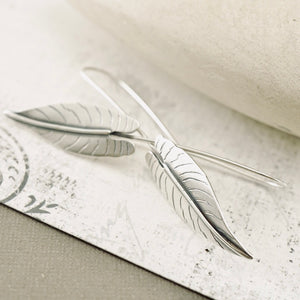 BG - Long Anthurium Earrings (Sterling Silver)