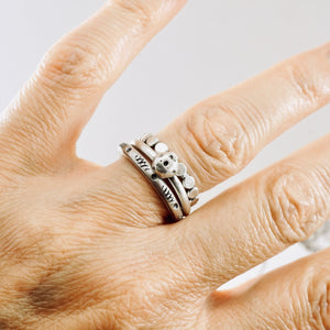 LS – Beaded Stacking Ring (SS) (Sizes: 6, 7.5, 8.5)
