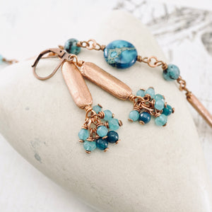 TN Jasper & Spotted Jade Bracelet (Copper)