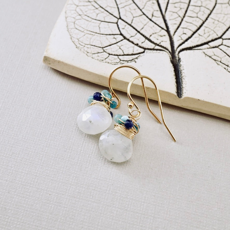 Petite Moonstone Nested Earrings